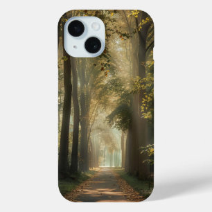 Ethereal Road Under The Trees iPhone 15 Case
