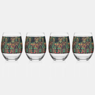 Ethereal Sapphire "Ancestral Paradigm" 16oz Stemle Stemless Wine Glass