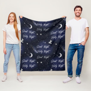 Ethereal Silent Night Holy Night Celestial X-mas Fleece Blanket