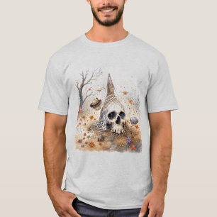 Ethereal Skull Arrangement Among Blossoms T-Shirt