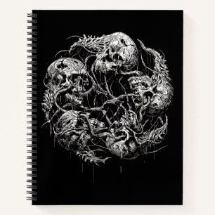 Ethereal Skulls Entwined in Vines Notebook