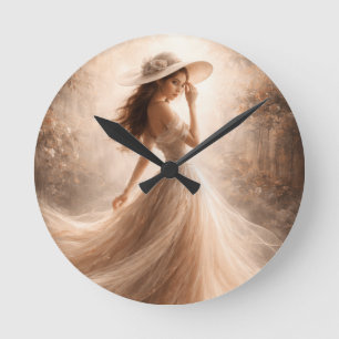 Ethereal Slavic Water Nymph   Wall Clock   Boho