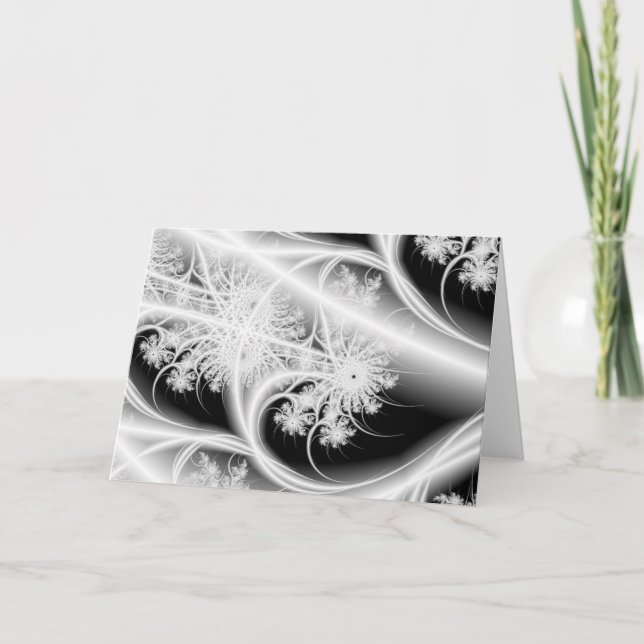 ethereal snowflakes holiday greeting card (Front)