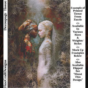 Ethereal Spiritual Women, Symbolic EX6R Decoupage Tissue Paper