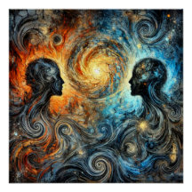 Ethereal Swirls and Silhouettes