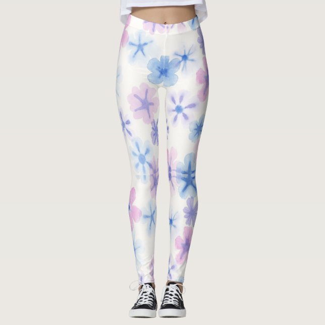 Ethereal Tie Dye Effect With Translucent Washes Leggings (Front)