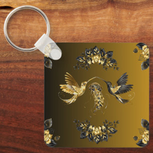 Ethereal Unison, Golden Winged Fantasy Key Ring
