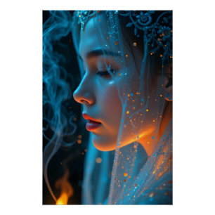 Ethereal Veiled Serenity Poster