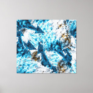 Ethereal Velocity: Geometric Cloud & Arrow Fusion Canvas Print