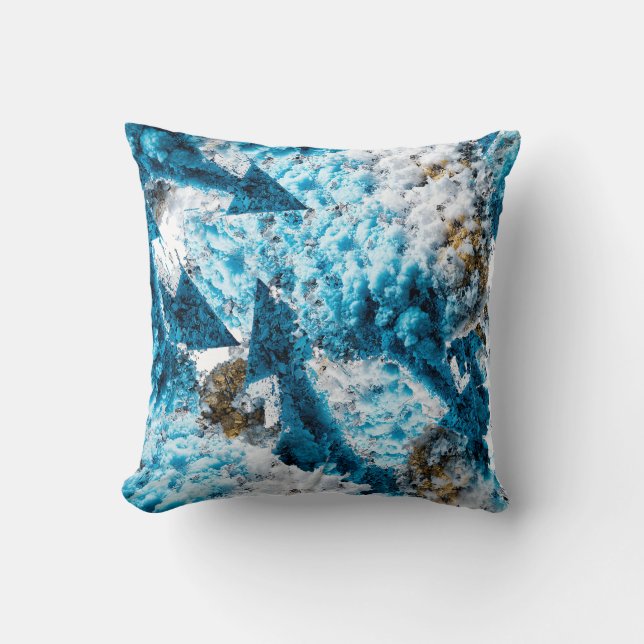 Ethereal Velocity: Geometric Cloud & Arrow Fusion Cushion (Front)
