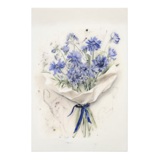Ethereal Violet Bouquet Photo Print