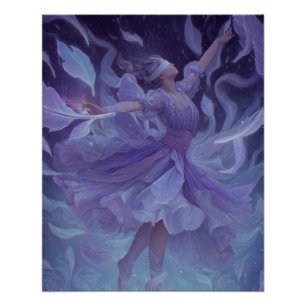 Ethereal Violet Dancer in Dream Motion Poster