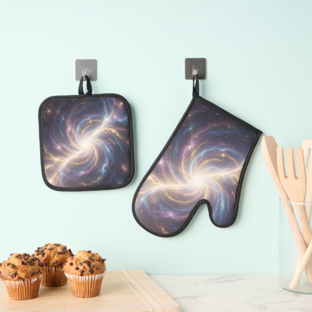 Ethereal Vision – Beyond Reality58 Oven Mitt & Pot Holder Set (Insitu(Hanging))