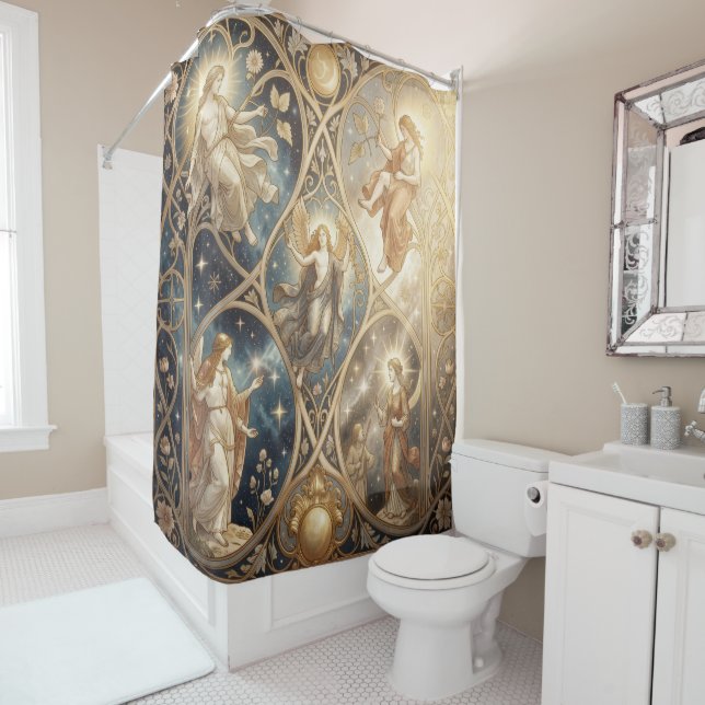 Ethereal Vision – Beyond Reality6 Shower Curtain (In Situ)