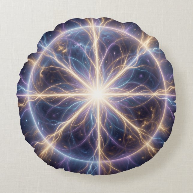 Ethereal Vision – Beyond Reality.71 Round Cushion (Front)