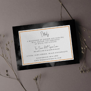 Ethereal Watercolor Dark Moody Wedding Details Enclosure Card