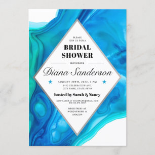 Ethereal Wave Bridal Shower Invitations