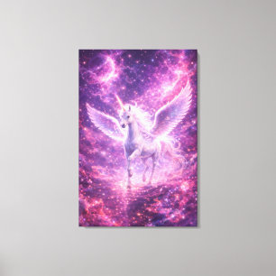 Ethereal Winged Unicorn of Light    ManJiangHong F Canvas Print