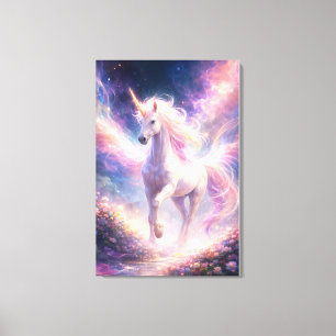 Ethereal Winged Unicorn of Light   ManJiangHong Fa Canvas Print
