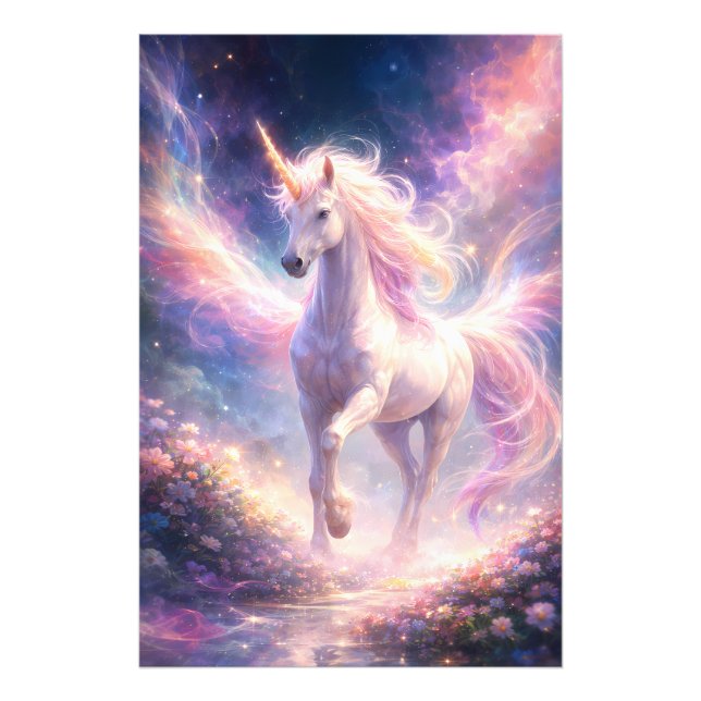 Ethereal Winged Unicorn of Light | ManJiangHong Fa Photo Print (Front)