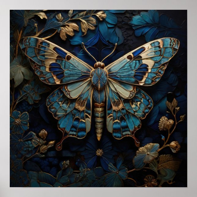 Ethereal Wings - Butterfly Digital Art Poster (Front)