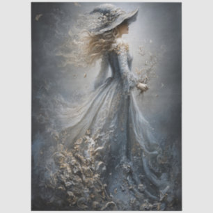 Ethereal Witch Gothic Moody Fantasy for Decoupage Tissue Paper