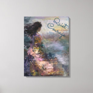Ethereal Woman Inspirational Pastel Impressionist Canvas Print