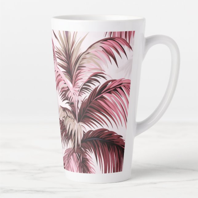 Ethereales rosé palm pattern latte mug (Right)