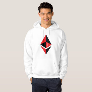 Ethereum ETH Black & Red Logo   Hoodie