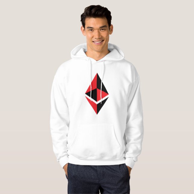 Ethereum ETH Black & Red Logo | Hoodie (Front Full)