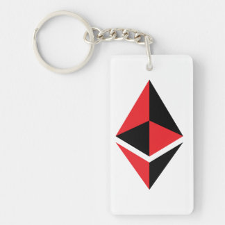 Ethereum ETH Black & Red Logo | Keychain