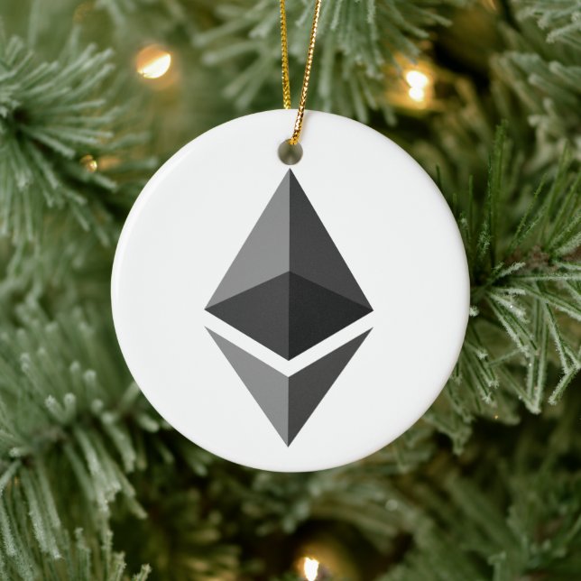 Ethereum (ETH) Cryptocurrency Blockchain Logo Ceramic Tree Decoration (Tree)