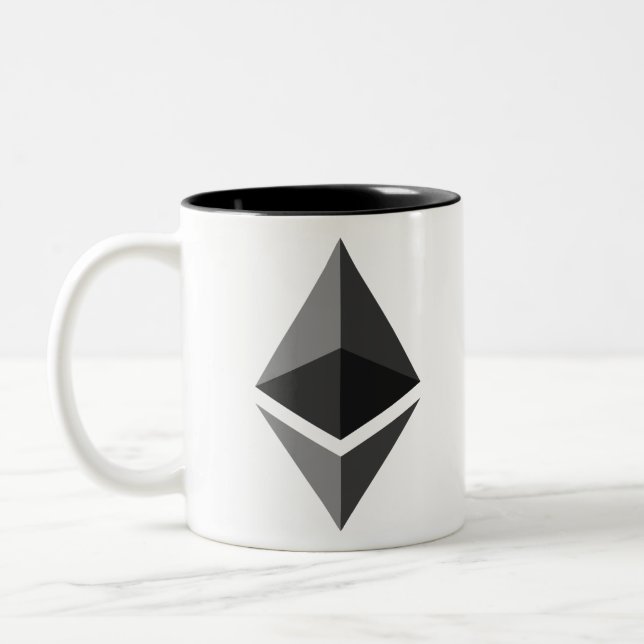 Ethereum ETH Logo Crypto Blockchain Two-Tone Coffee Mug (Left)