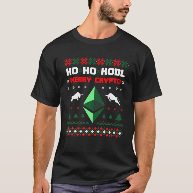 Ethereum Funny Ugly Christmas Sweater Design Retro (Front)