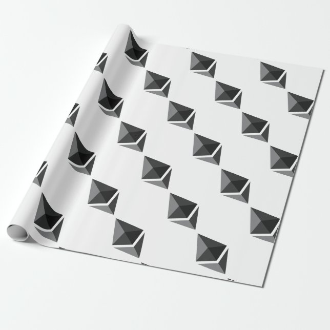Ethereum Logo Only Wrapping Paper (Unrolled)