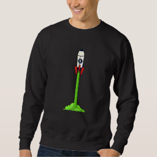 Ethereum Rocket Pump Green Candle Eth Cryptocurren Sweatshirt