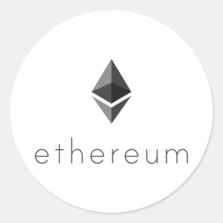 Ethereum Round Text Sticker