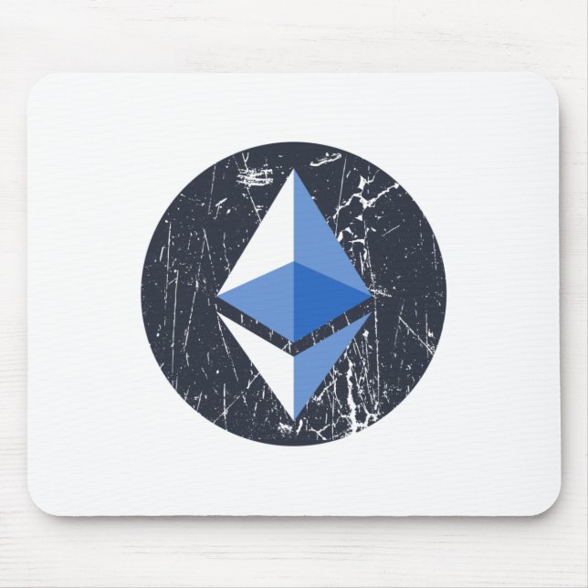 ethereum symbol grunge crypto cryptocurrency money mouse mat (Front)