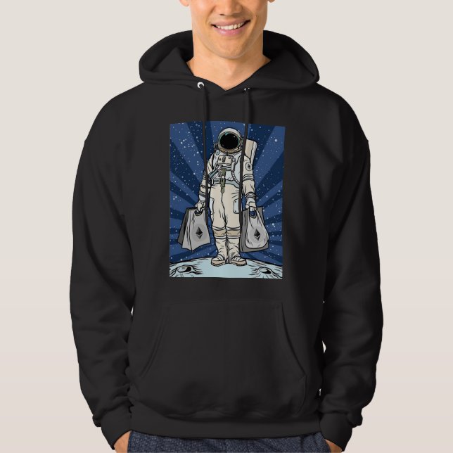 Ethereum To The Moon ETH Space Man Merch  Hoodie (Front)