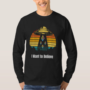 Ethereum Ufo Encounter Retro Sunset I Want To Beli T-Shirt