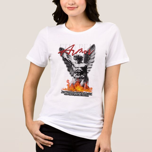 etherm armour angel design  Tri-Blend shirt (Front)