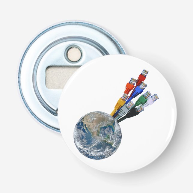 Ethernet Network Connected Earth Bottle Opener (Front)