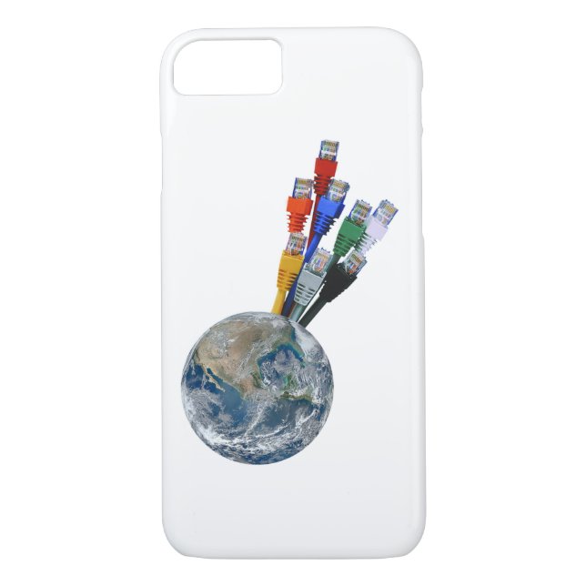 Ethernet Network Connected Earth Case-Mate iPhone Case (Back)