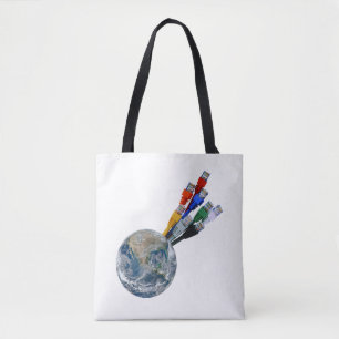 Ethernet Network Connected Earth Tote Bag