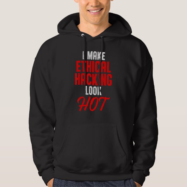 Ethical Hacker Cybersecurity It Pen Tester  24 Hoodie (Front)