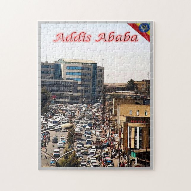 Ethiopia - Addis Ababa - The Bustling Centre - Jigsaw Puzzle (Vertical)