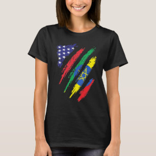 Ethiopia American Grown Flag USA Patriot Heritage  T-Shirt