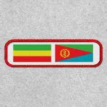 Ethiopia  and Eritrea Flags Side by Side 