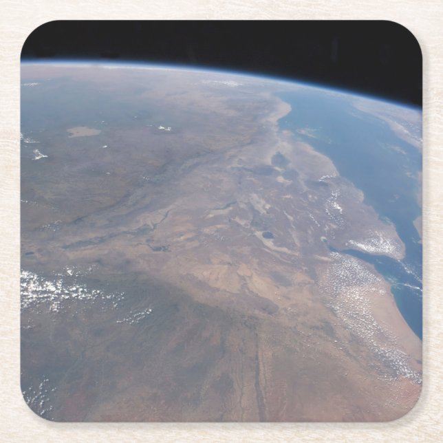 Ethiopia And Part Of The Red Sea Square Paper Coaster (Front)