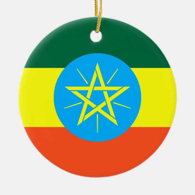 Ethiopia Ceramic Tree Decoration (Front)
